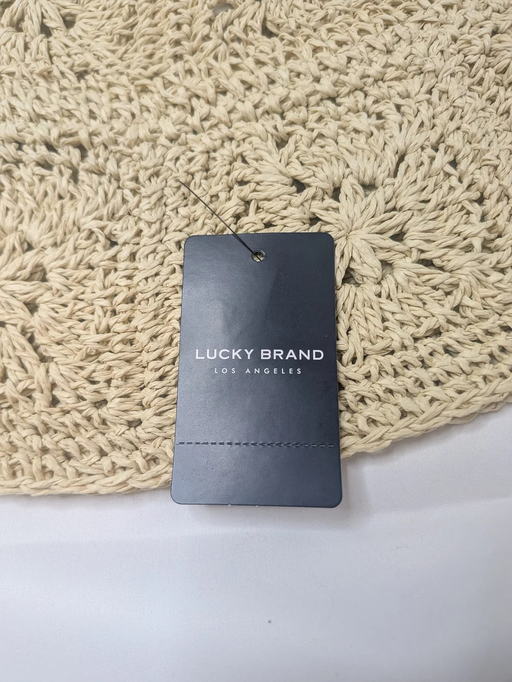 🔴5/$25 Lucky Brand Crochet Bucket Hat - Natural Cream - Picture 3 of 4